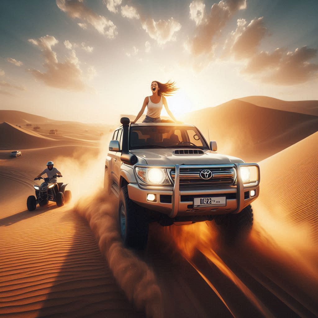 Evening Desert Safari with Bike & 4×4 Pick & Drop – AED450